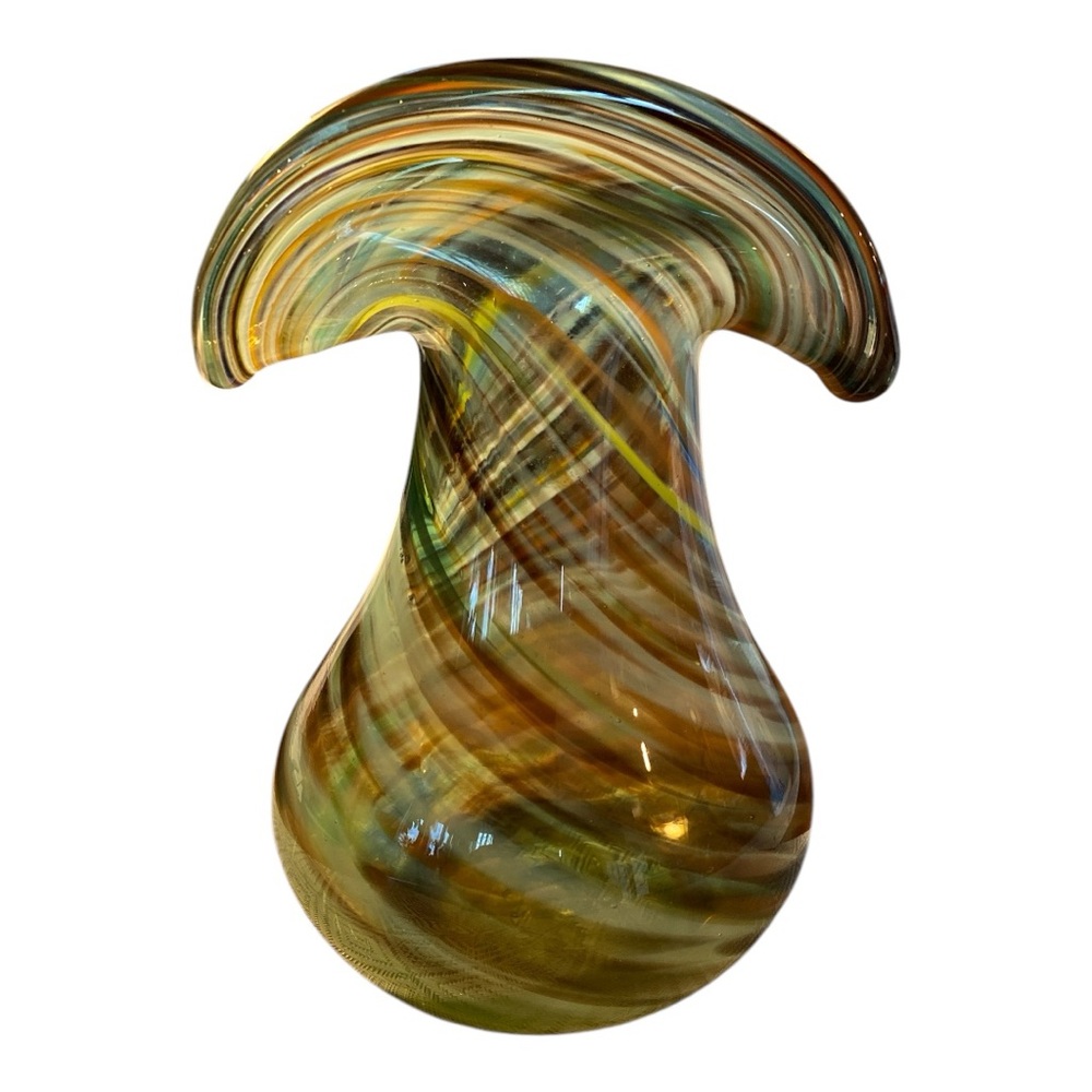 Vintage Marigold hand blown vase
